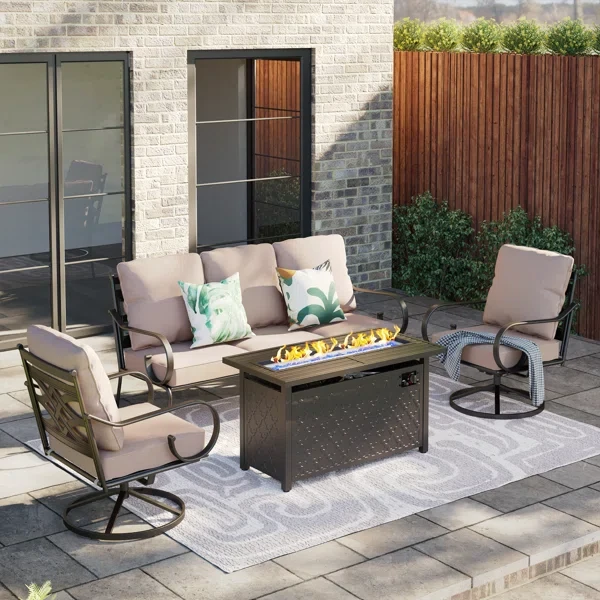 Asfand 5 - Person Outdoor Seating Group with Cushions