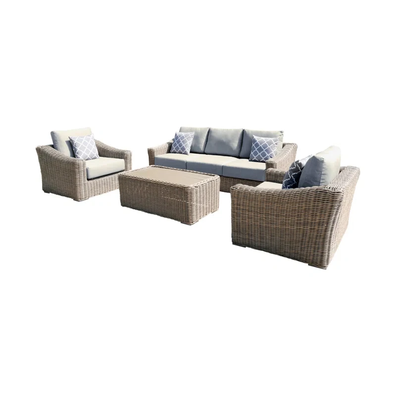 Stellert 5 - Person Outdoor Seating Group with Cushions