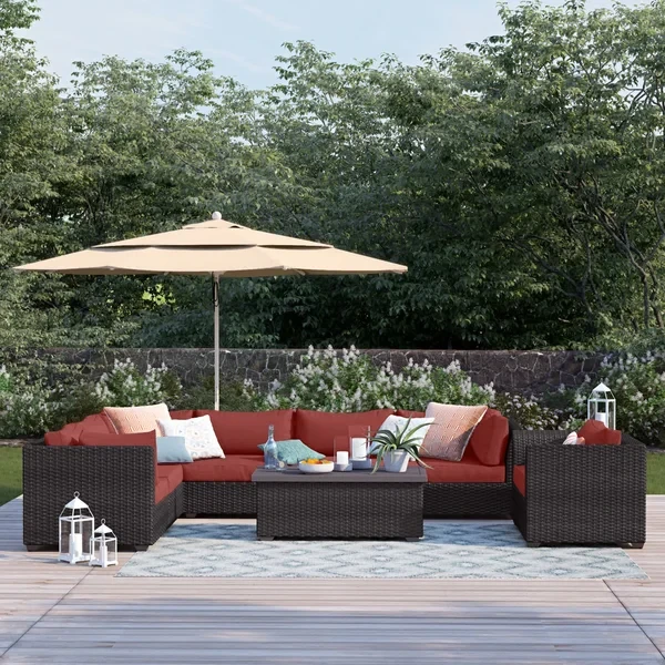 Anastase 7 - Person Outdoor Seating Group with Cushions