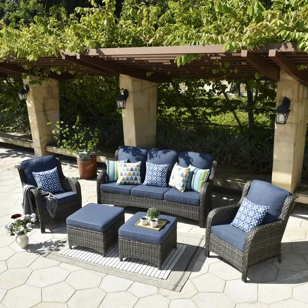 Tommy 5 - Person Outdoor Seating Group with Cushions