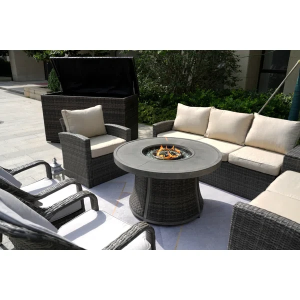 Areefa 8 - Person Outdoor Seating Group with Cushions