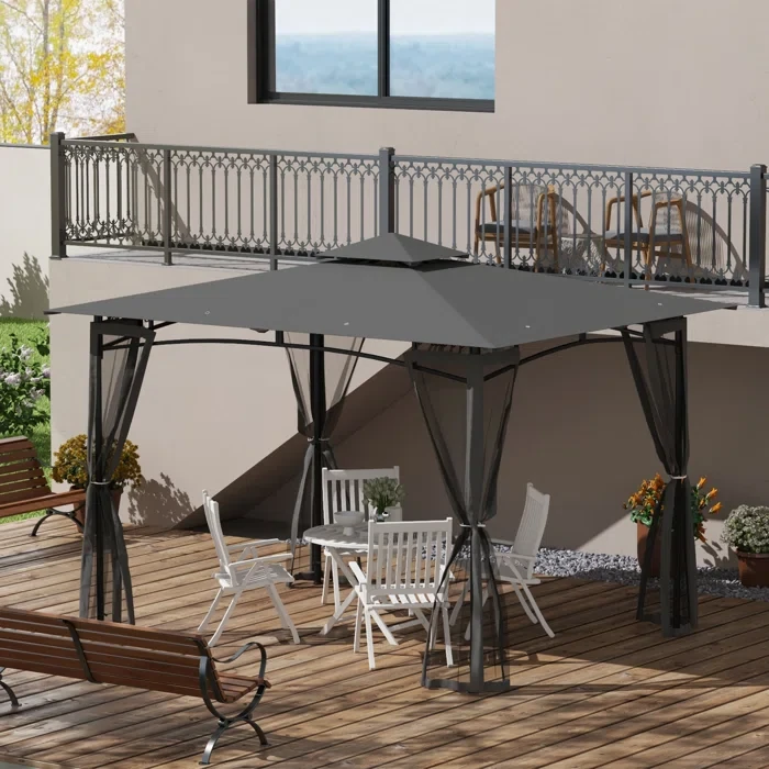 10 Ft. W x 10 Ft. D Steel Patio Gazebo