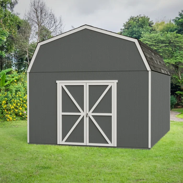 Hudson 12 ft. W x 16 ft. D Wood Storage Shed