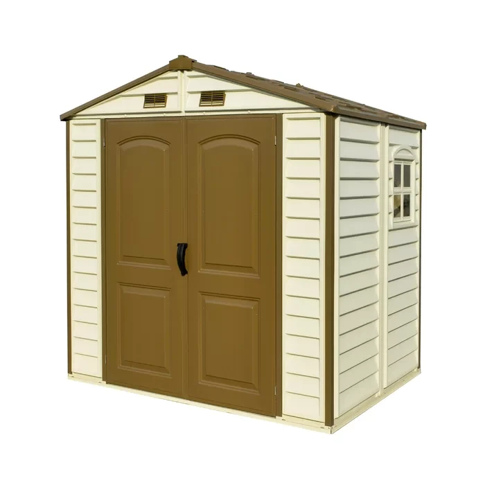 8 ft. W x 5.5 ft. D Plastic Storage Shed