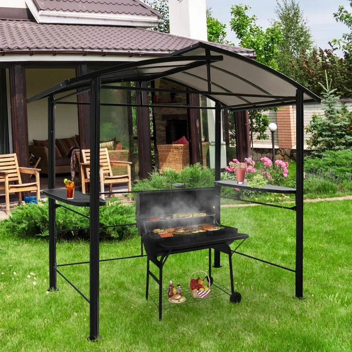 8 Ft. W x 5 Ft. D Metal Grill Gazebo