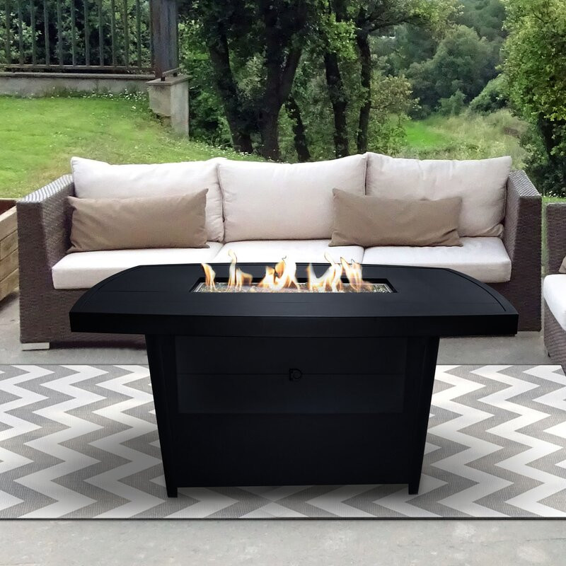 Sunbeam Edge Aluminum Propane/Natural Gas Fire Pit Table