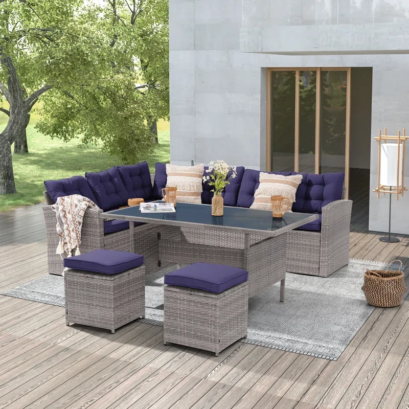 Atilus 5 - Person Outdoor Seating Group with Cushions