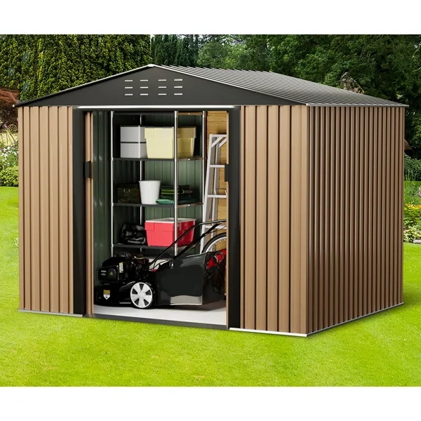 76.38" H x 101.18" W x 79.13" D Steel Tool Shed