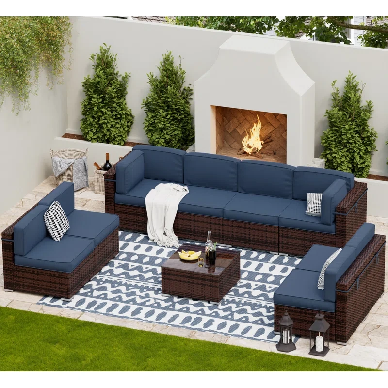 Keolani 8 - Person Outdoor Seating Group with Cushions