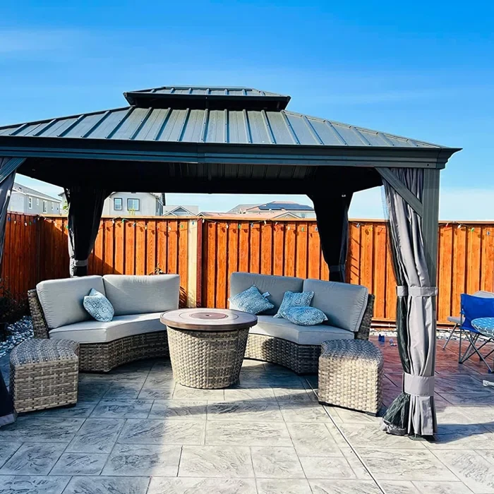 10' × 12' Metal Patio Gazebo