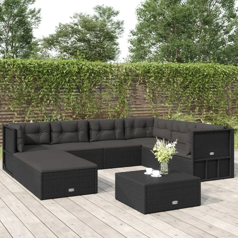 9 Piece Sectional Seating Group with Cushions