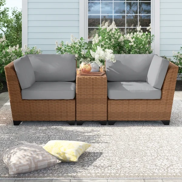 Ambroselli 2 - Person Outdoor Seating Group with Cushions