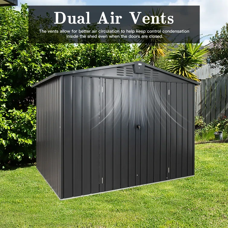 5.75 ft. W x 3 ft. D Metal Corner Storage Shed