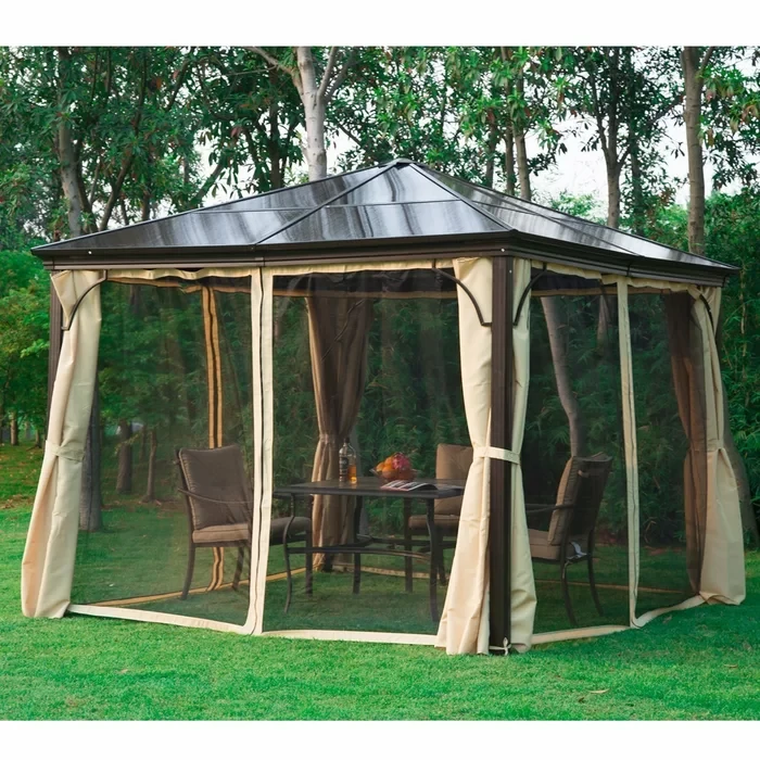 10 Ft. W x 10 Ft. D Steel Patio Gazebo