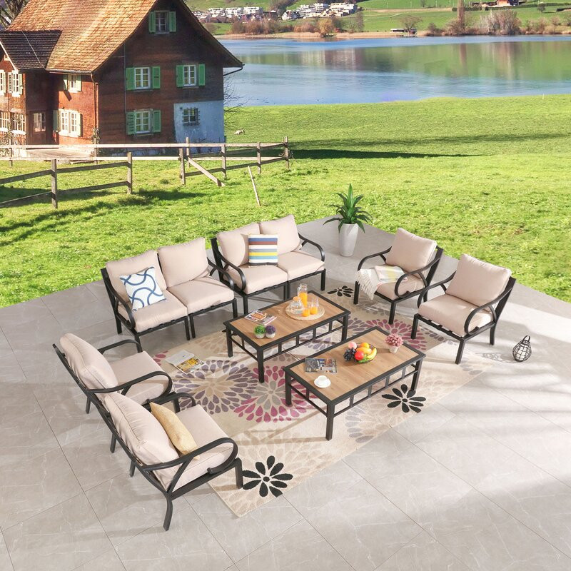 Torpoint 8 - Person Outdoor Seating Group with Cushions