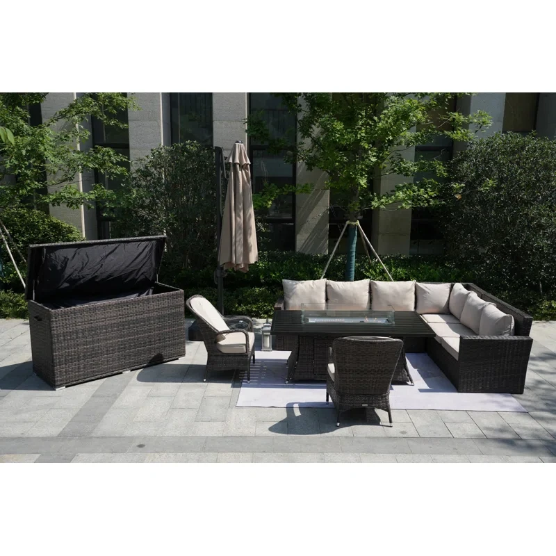 Algird 8 - Person Outdoor Seating Group with Cushions