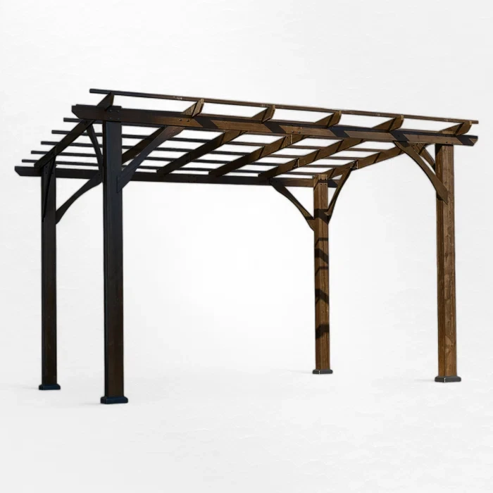 12 Ft. W x 10 Ft. D Solid Wood Patio Gazebo