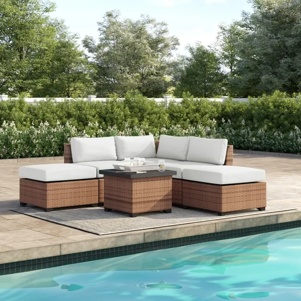 Ambroselli 2 - Person Outdoor Seating Group with Cushions