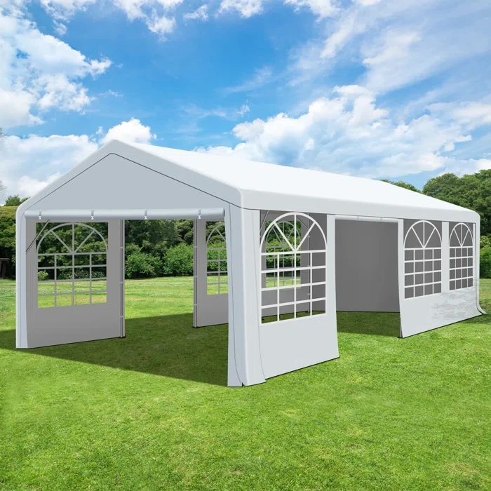 20 (ft) x 40 (ft) Galvanized Steel Party Tent - Heavy Duty Wedding Tent with 4 Sandbags