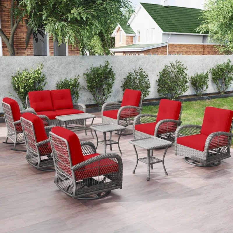 Lynnzie 8 - Person Outdoor Seating Group with Cushions