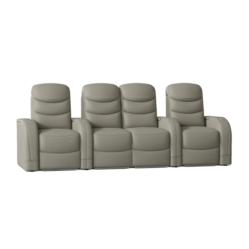 Stealth HR Series Upholstered Power Reclining Home Theater Seating with Cup Holder