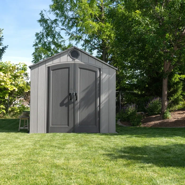 8 Ft. x 7.5 Ft. High-Density Polyethylene (Plastic) Steel Reinforced Outdoor Storage Shed