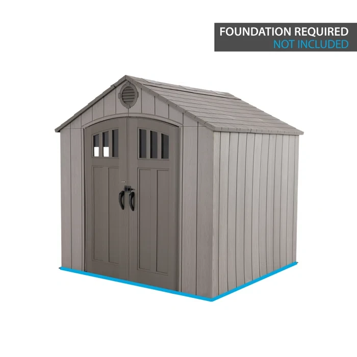 8 Ft. x 7.5 Ft. High-Density Polyethylene (Plastic) Steel Reinforced Outdoor Storage Shed