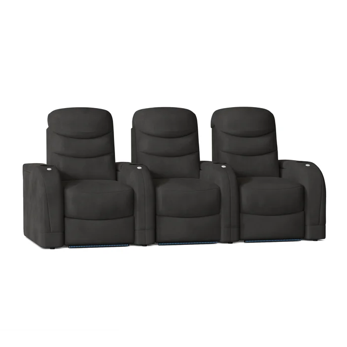 Stealth HR Series Upholstered Power Reclining Home Theater Seating with Cup Holder