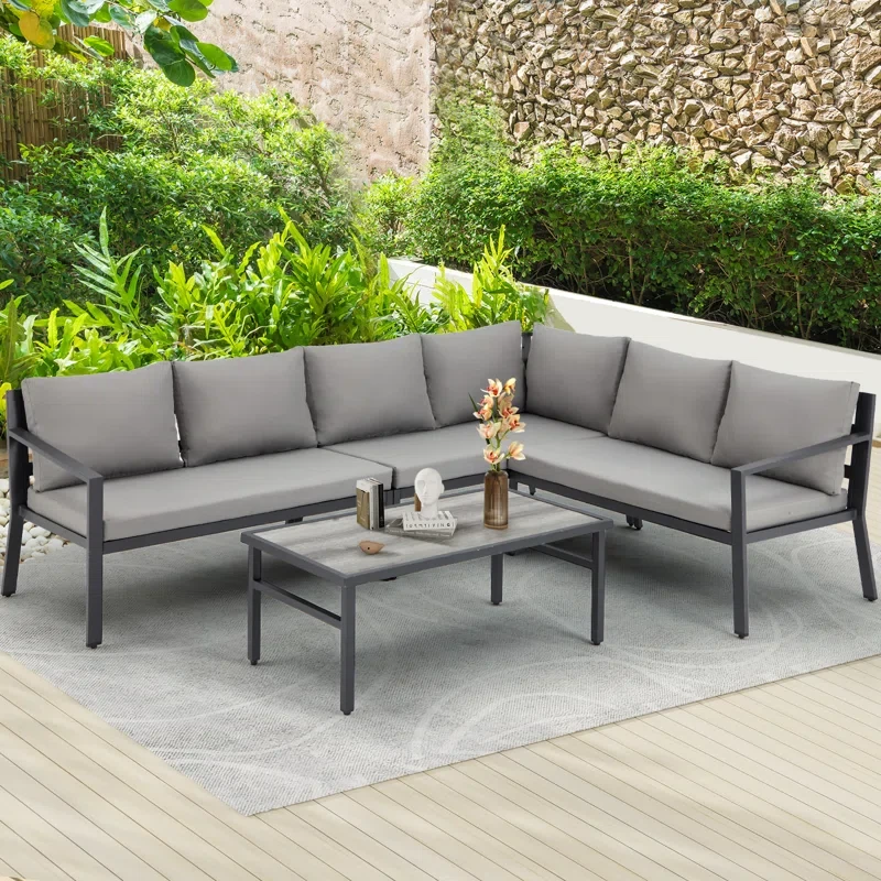 Justise 6 - Person Outdoor Seating Group with Cushions