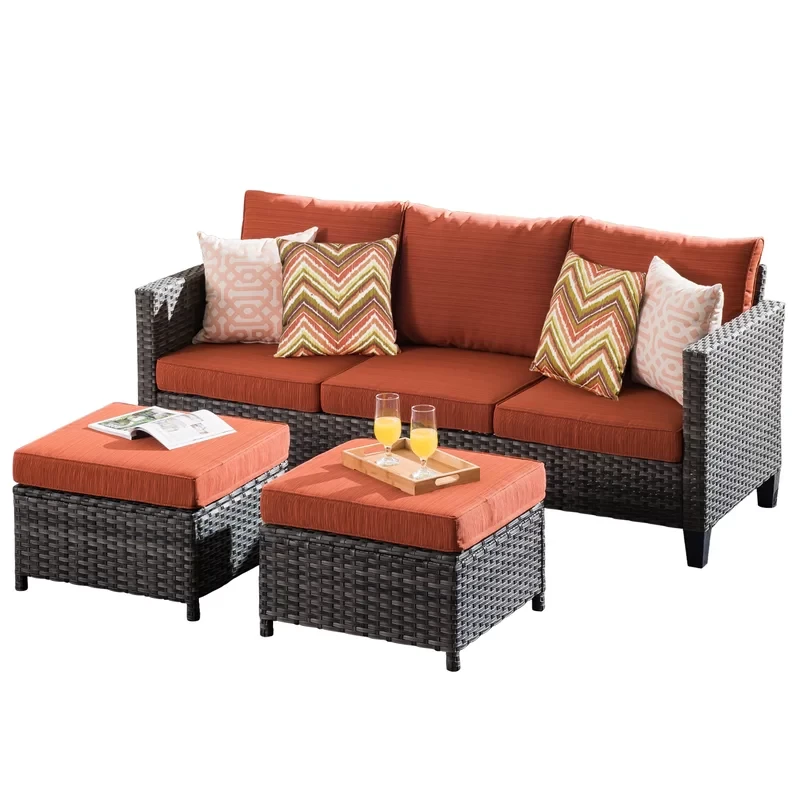 Kaniha 3 - Person Outdoor Seating Group with Cushions