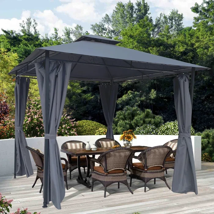 10 Ft. W x 10 Ft. D Metal Patio Gazebo