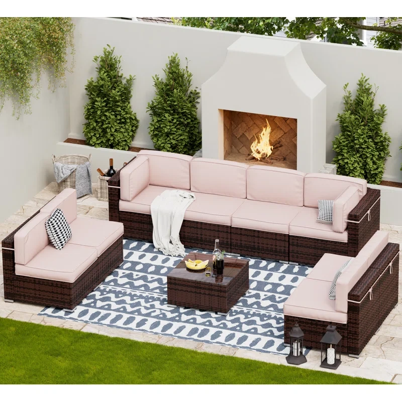 Keolani 8 - Person Outdoor Seating Group with Cushions