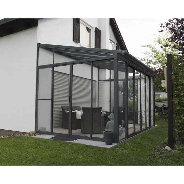 SanRemo Metal Patio Gazebo 9.6 Ft W x 17.9 Ft D