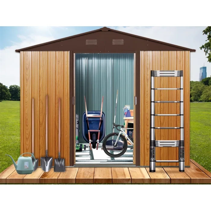 8 ft. W x 6 ft. D Metal Storage Shed