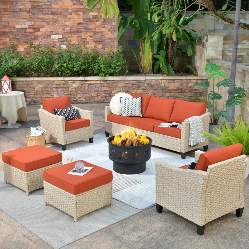 Kysen 5 - Person Outdoor Seating Group with Cushions