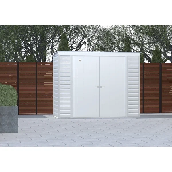 8 ft. W x 4 ft. D Steel Horizontal Storage Shed