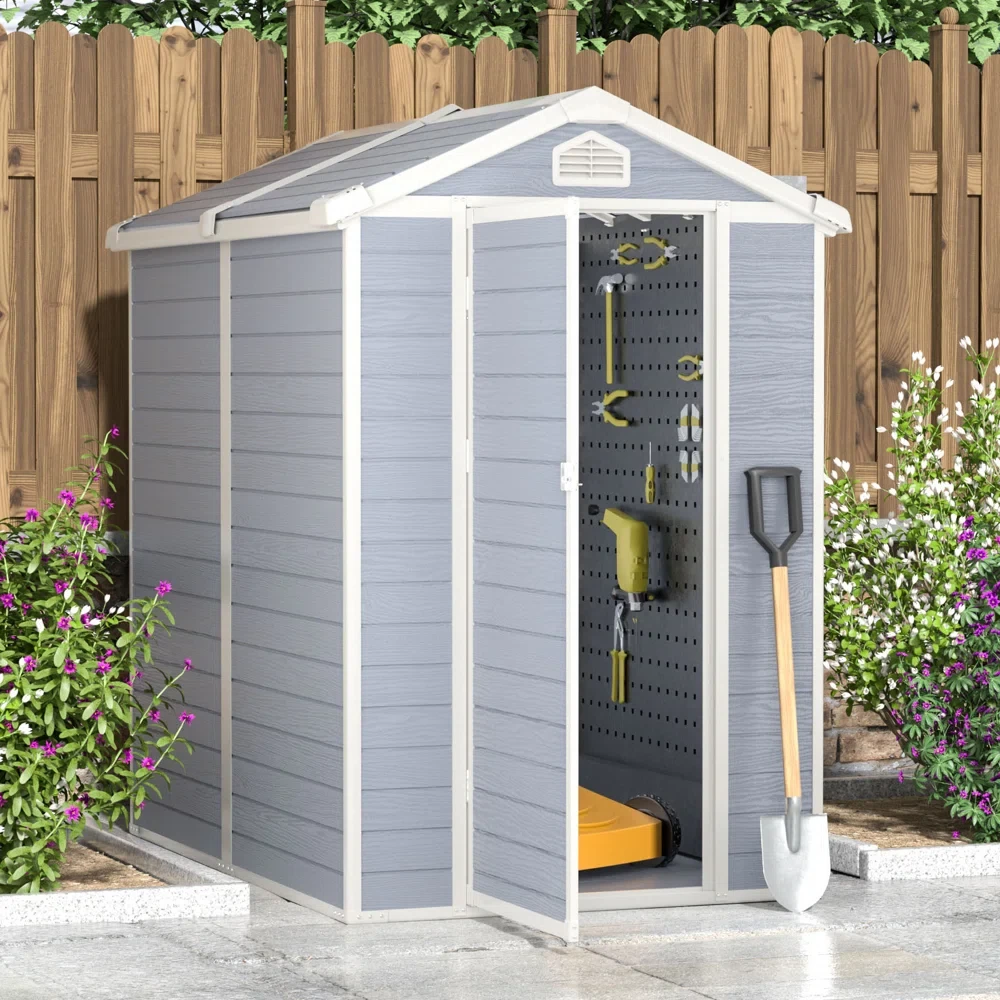 4 Ft. W X 6 Ft. D Plastic Storage Shed