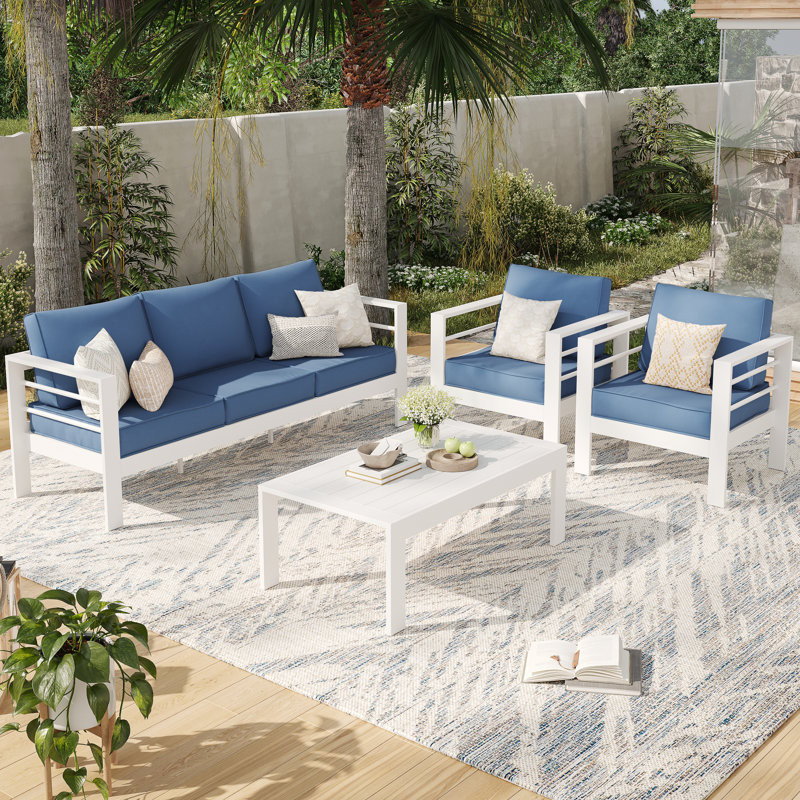 5 - Person Outdoor Seating Group with Cushions