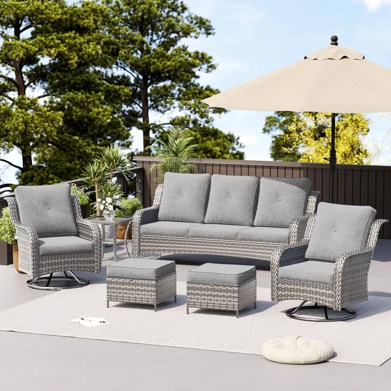 Jeri 5 - Person Outdoor Seating Group with Cushions