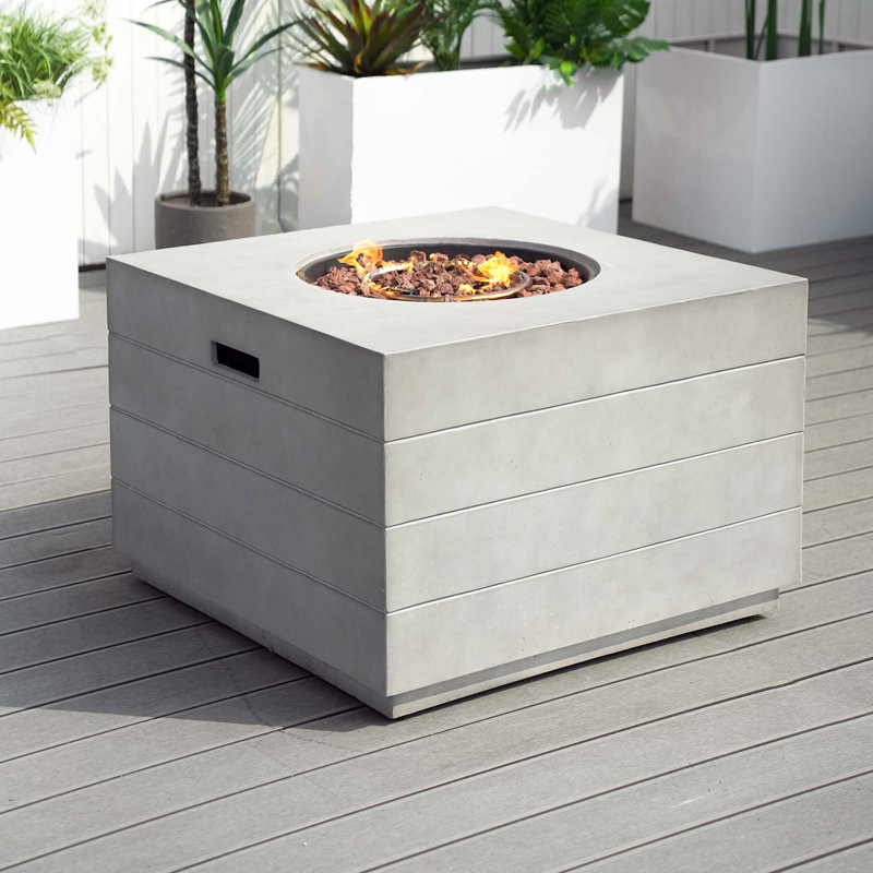 Manchester Concrete Gas Fire Pit Table