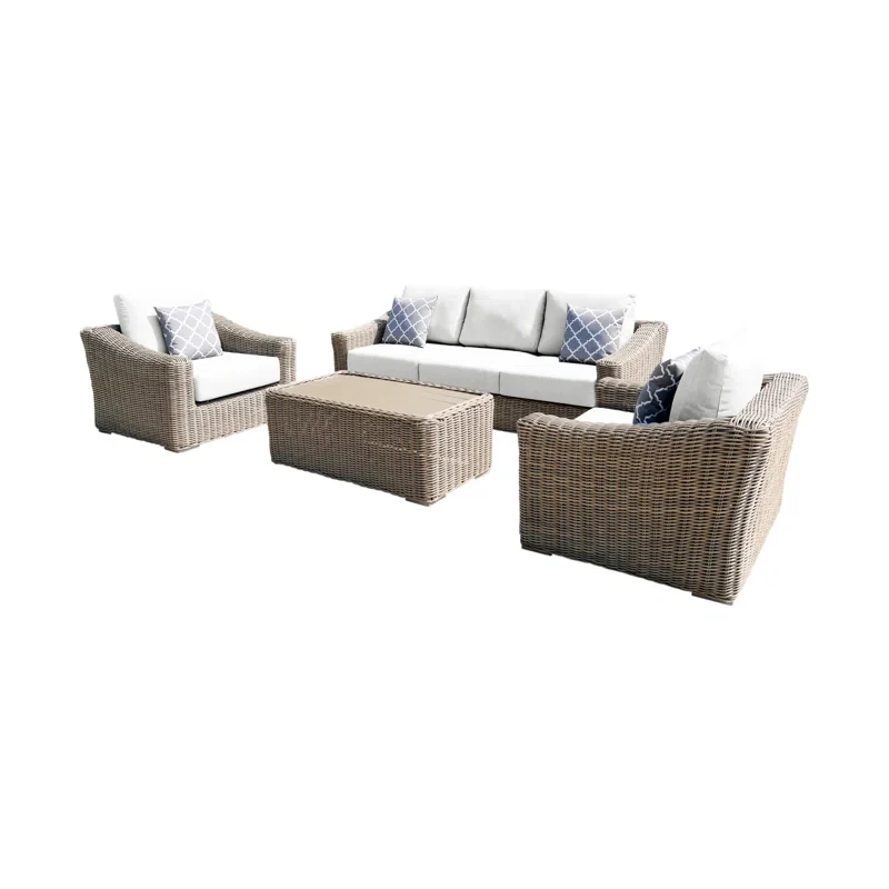 Stellert 5 - Person Outdoor Seating Group with Cushions