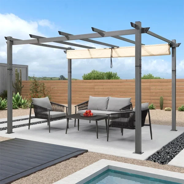 13' x 10'  Aluminum Pergola with Canopy