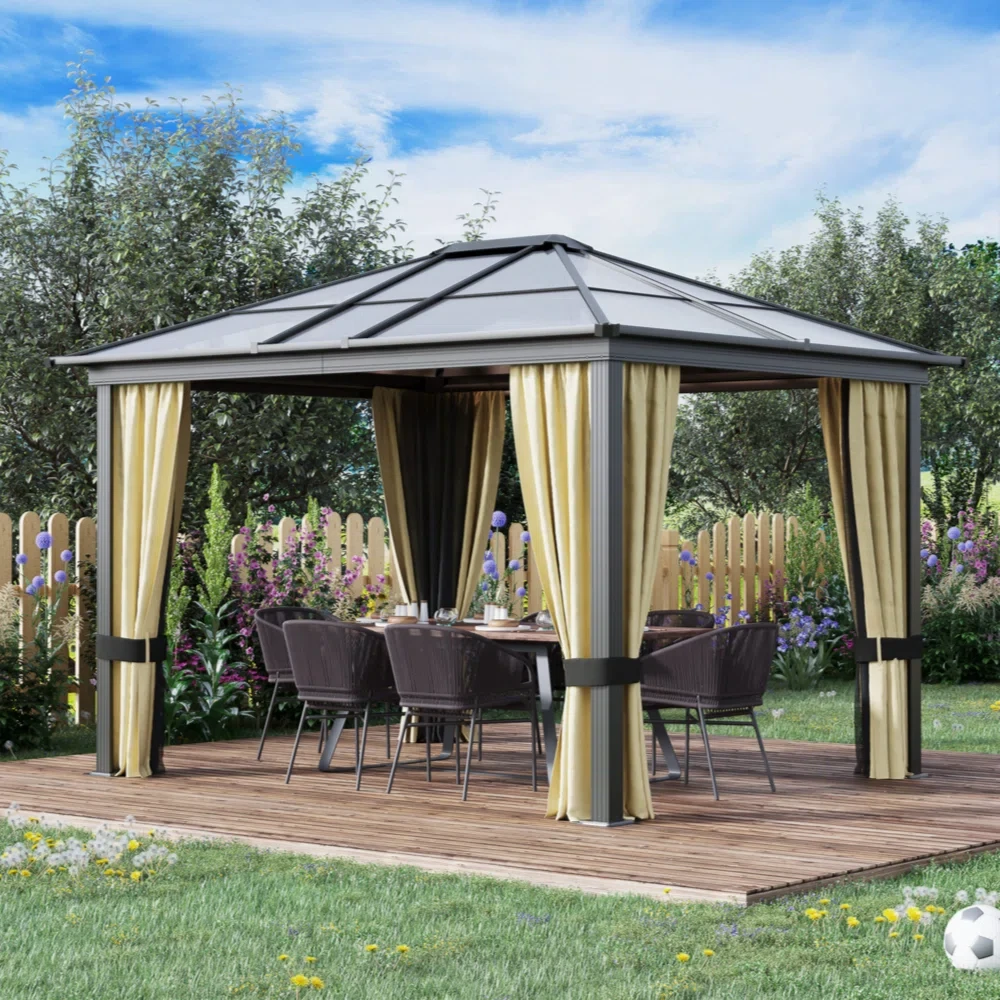 12 Ft. W x 10 Ft. D Polyester Vault Gazebo