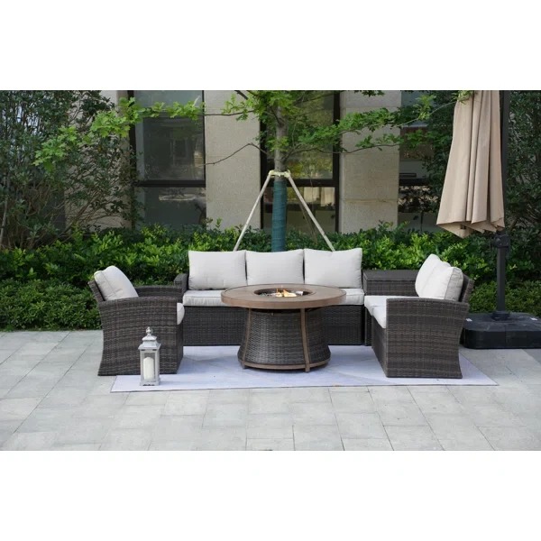 Areefa 6 - Person Outdoor Seating Group with Cushions