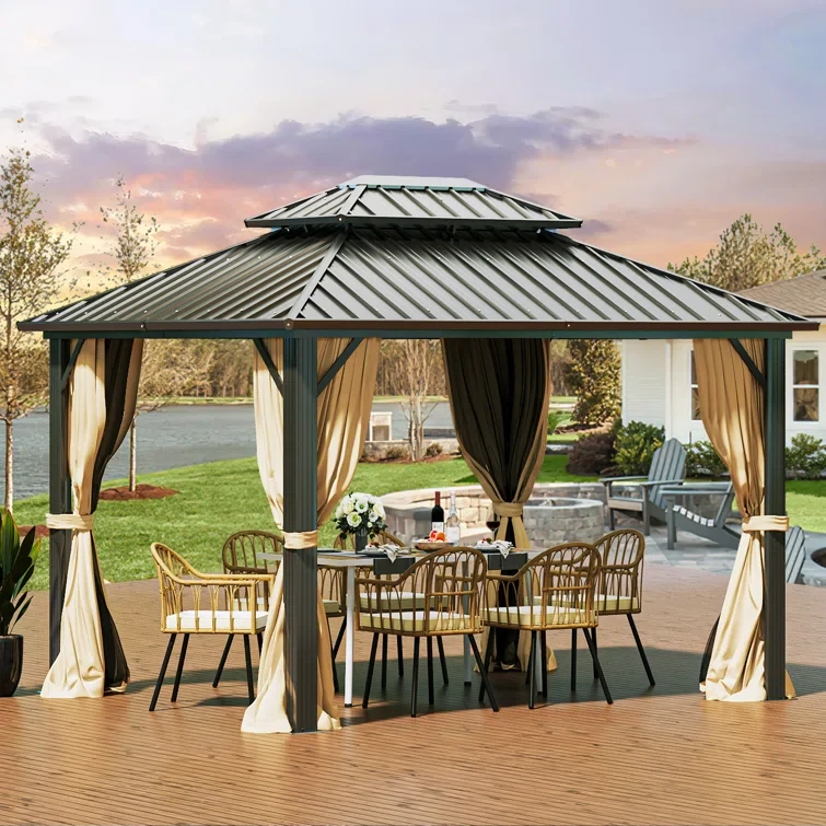 12 Ft. W x 10 Ft. D Aluminum Patio Gazebo