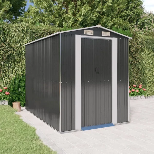 6 ft. 3.6 in W x 8 ft. 11.9 in. D Metal Storage Shed