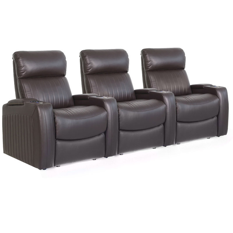 Catignani Upholstered Home Theater Seating with Cup Holder