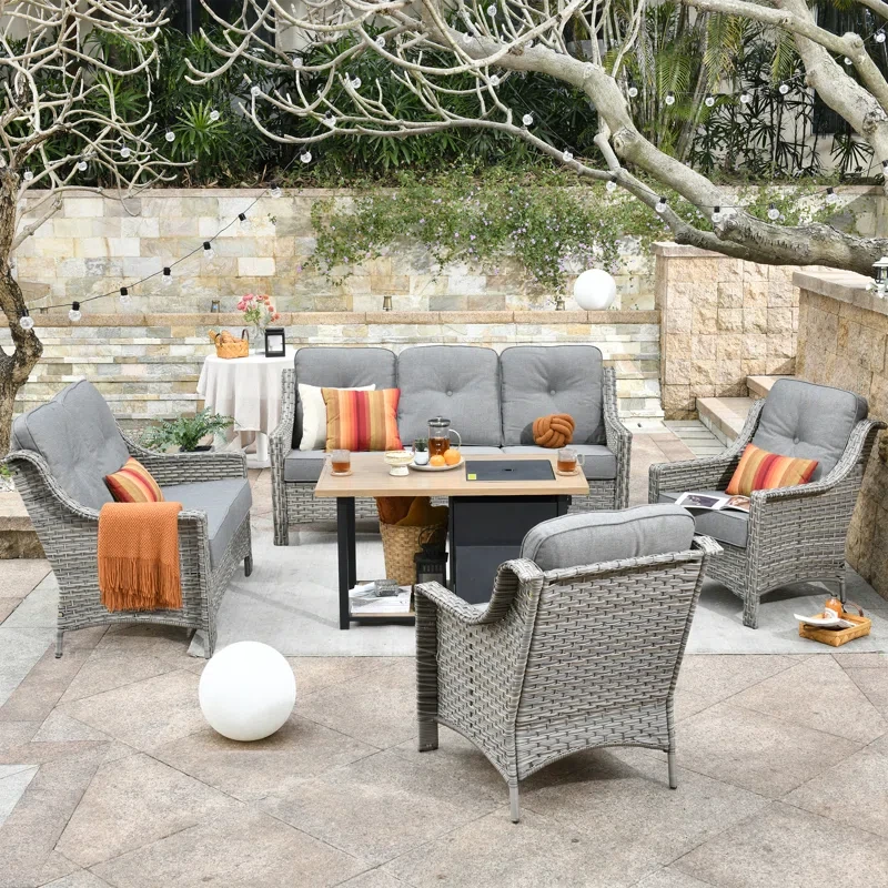 Kremmling 7 - Person Outdoor Seating Group with Cushions