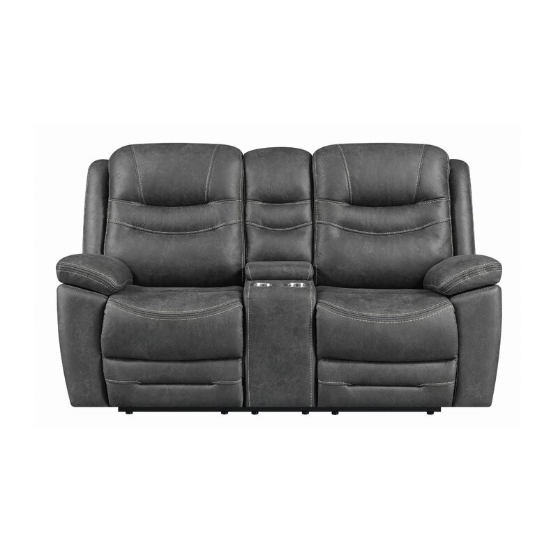 Winovich Upholstered Power Reclining Home Theater Seating with Cup Holder