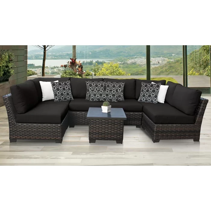 Aelwen 4 - Person Outdoor Seating Group with Cushions